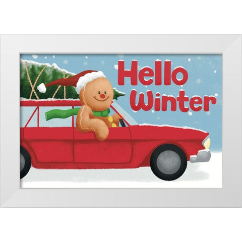 Winter Cookie White Modern Wood Framed Art Print by Prime, Marcus