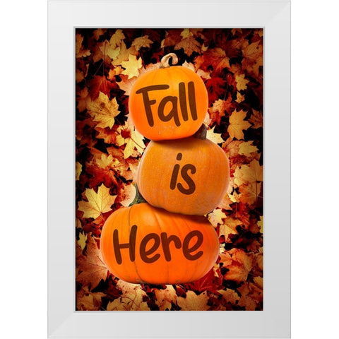 Fall Is Here White Modern Wood Framed Art Print by Prime, Marcus