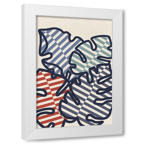 Striped Jungle White Modern Wood Framed Art Print by Prime, Marcus