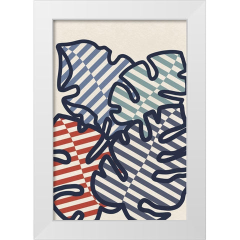 Striped Jungle White Modern Wood Framed Art Print by Prime, Marcus
