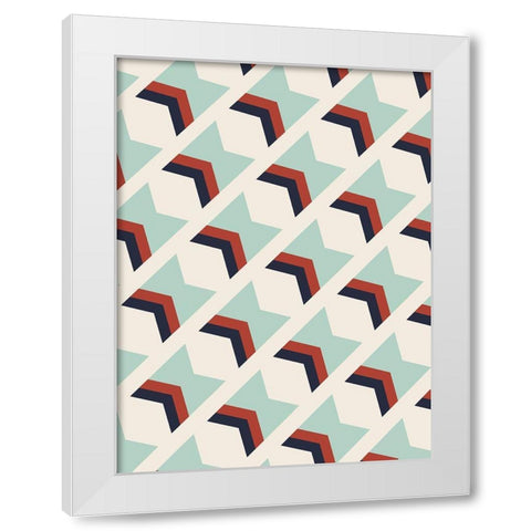 Hourglass Pattern White Modern Wood Framed Art Print by Prime, Marcus