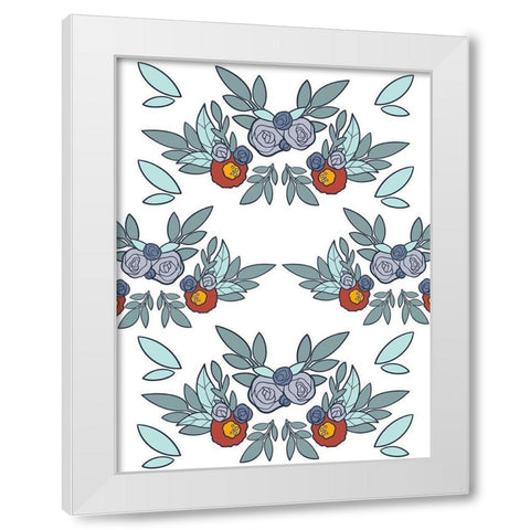 Floral Buddies White Modern Wood Framed Art Print by Prime, Marcus