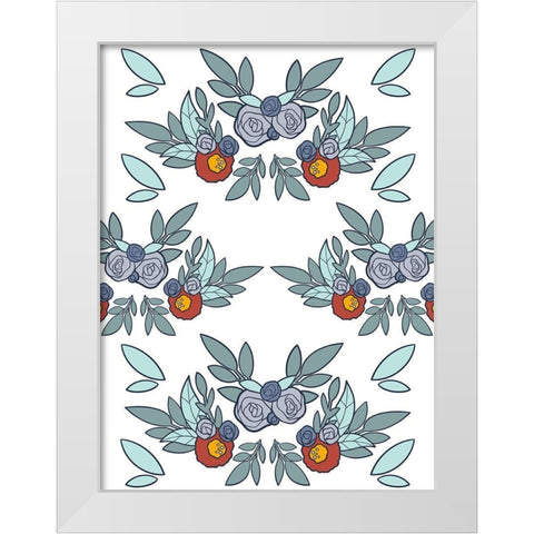 Floral Buddies White Modern Wood Framed Art Print by Prime, Marcus