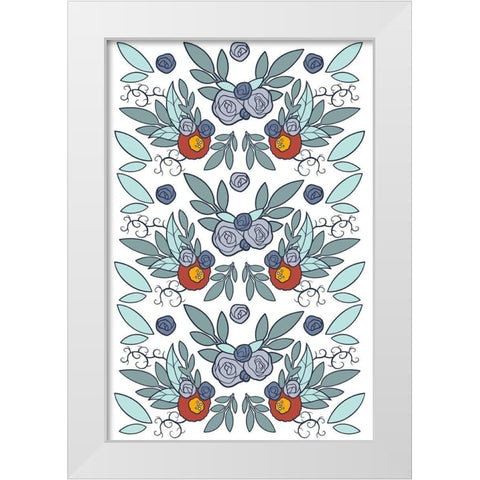 Illustrated Garden White Modern Wood Framed Art Print by Prime, Marcus