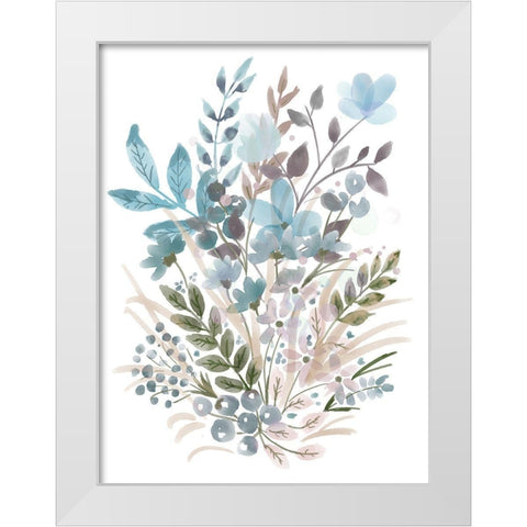 Soft Garden Flowers White Modern Wood Framed Art Print by Prime, Marcus