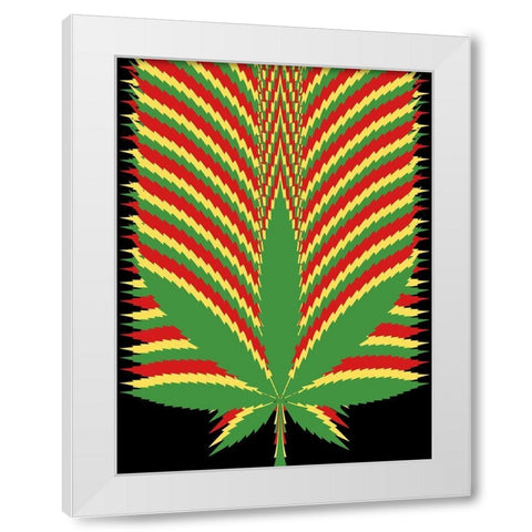 Repeated Happiness White Modern Wood Framed Art Print by Prime, Marcus