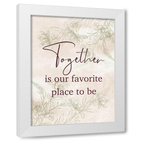 Together Place White Modern Wood Framed Art Print by Prime, Marcus