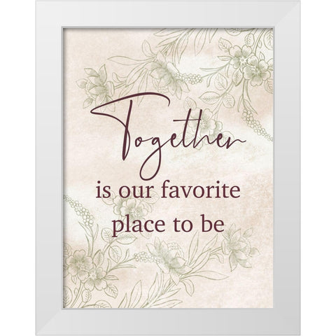 Together Place White Modern Wood Framed Art Print by Prime, Marcus