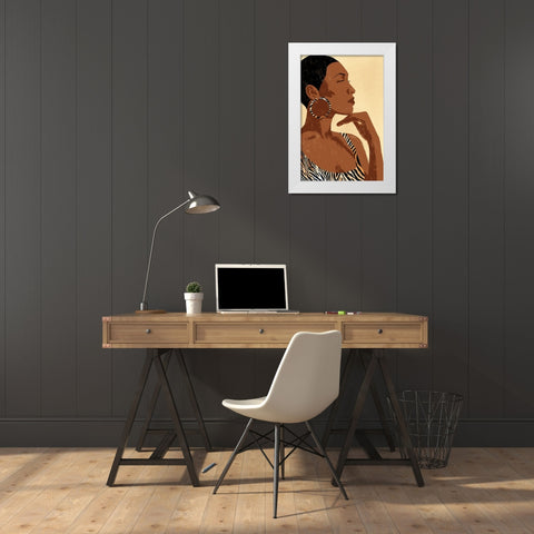 Fierce Tiger 1 White Modern Wood Framed Art Print by Prime, Marcus