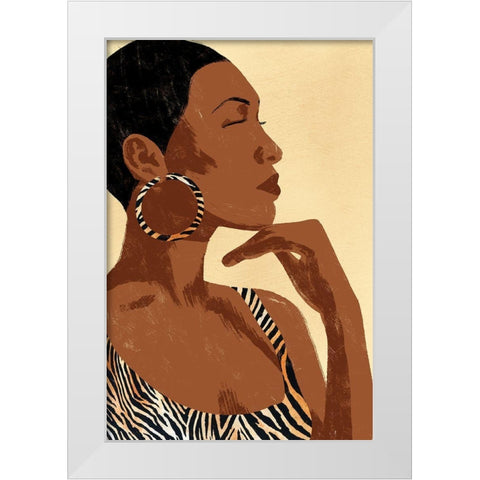 Fierce Tiger 1 White Modern Wood Framed Art Print by Prime, Marcus
