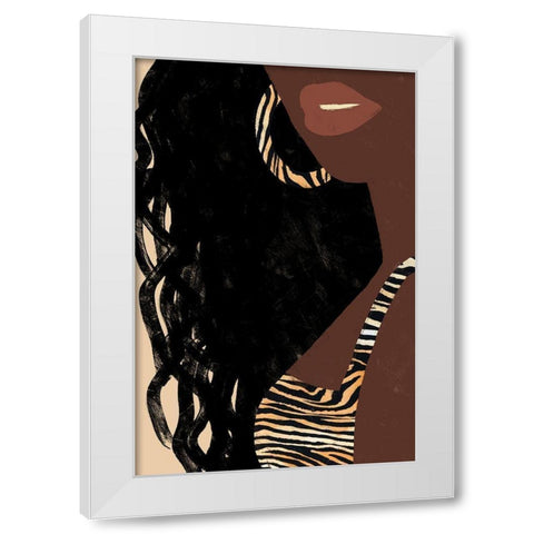 Cheetah_Goddess White Modern Wood Framed Art Print by Prime, Marcus