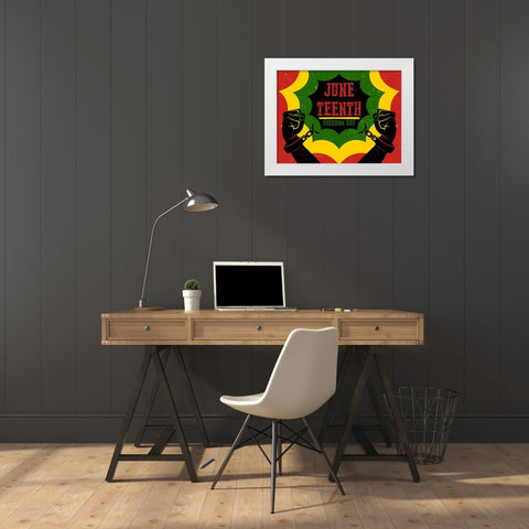Break Free White Modern Wood Framed Art Print by Prime, Marcus