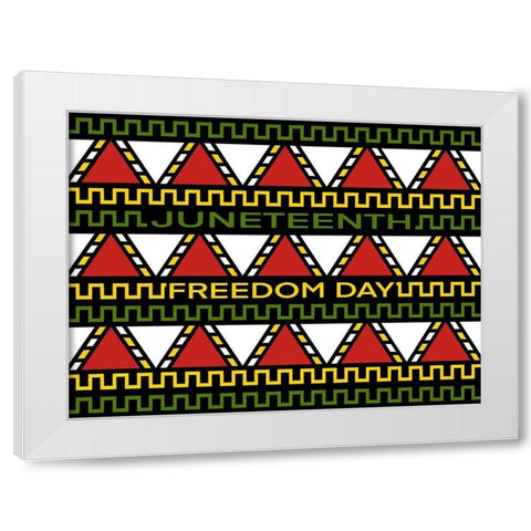 Freedom Patterns White Modern Wood Framed Art Print by Prime, Marcus