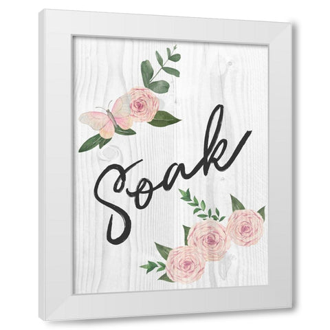 Soak Florals 1 White Modern Wood Framed Art Print by Prime, Marcus