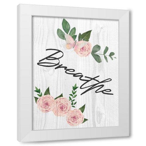 Breathe Florals 1 White Modern Wood Framed Art Print by Prime, Marcus