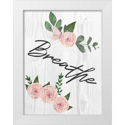 Breathe Florals 1 White Modern Wood Framed Art Print by Prime, Marcus