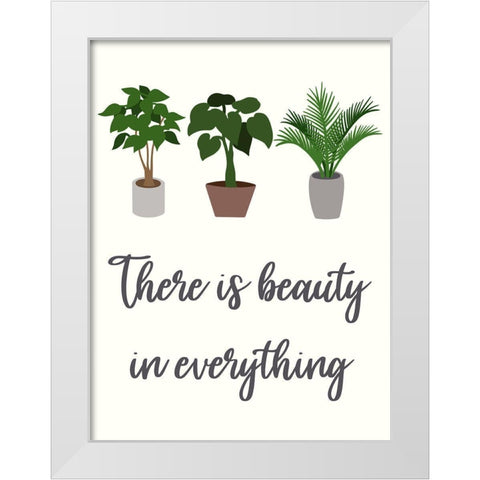 Beauty In Everything White Modern Wood Framed Art Print by Prime, Marcus