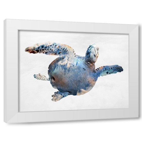 Swimming Ocean Friend White Modern Wood Framed Art Print by Prime, Marcus