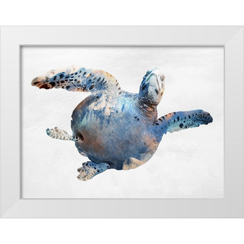 Swimming Ocean Friend White Modern Wood Framed Art Print by Prime, Marcus