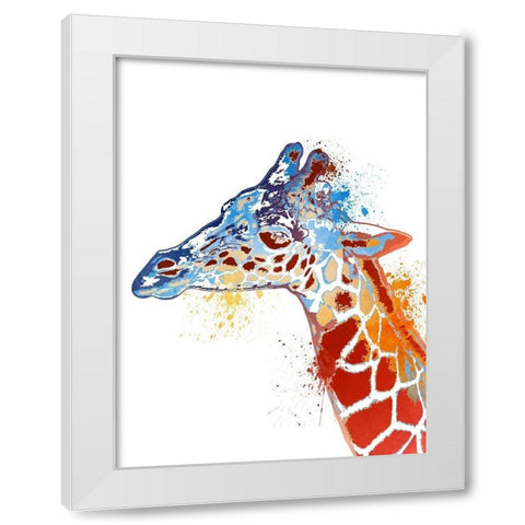 Rockin Giraffe White Modern Wood Framed Art Print by Prime, Marcus