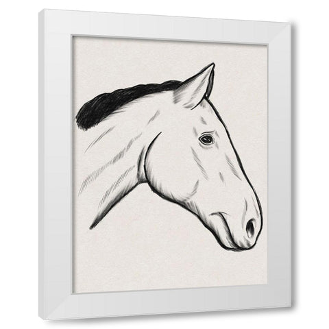 Somber Fellow White Modern Wood Framed Art Print by Prime, Marcus