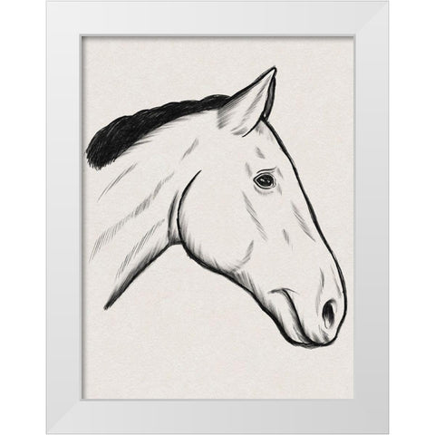 Somber Fellow White Modern Wood Framed Art Print by Prime, Marcus