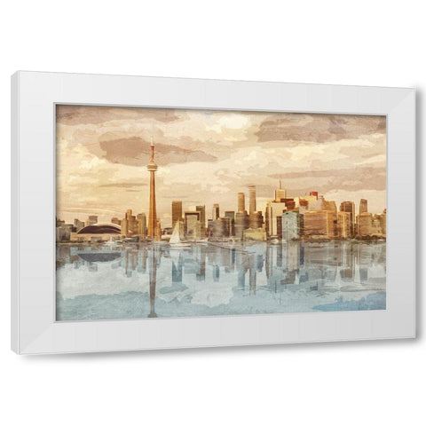 Views From The Six White Modern Wood Framed Art Print by Prime, Marcus