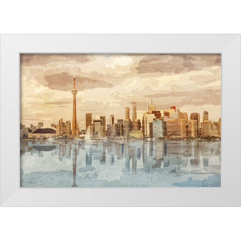 Views From The Six White Modern Wood Framed Art Print by Prime, Marcus