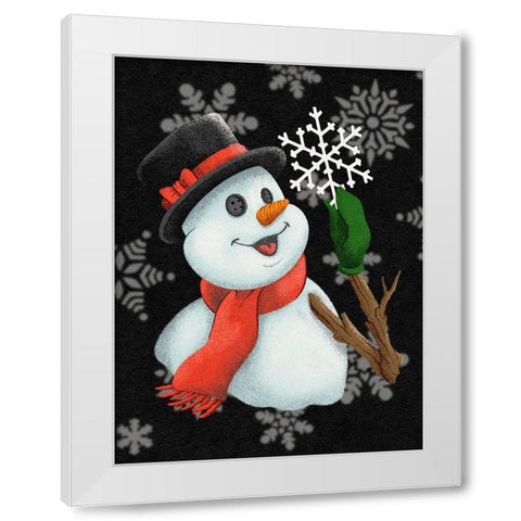 Magical Snowy Night White Modern Wood Framed Art Print by Prime, Marcus