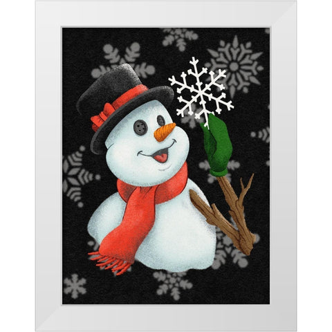 Magical Snowy Night White Modern Wood Framed Art Print by Prime, Marcus