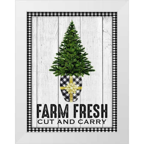 Farm Fresh Gift White Modern Wood Framed Art Print by Prime, Marcus