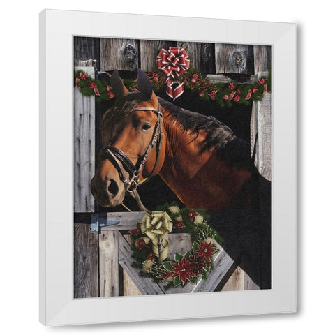Christmas Friend White Modern Wood Framed Art Print by Prime, Marcus