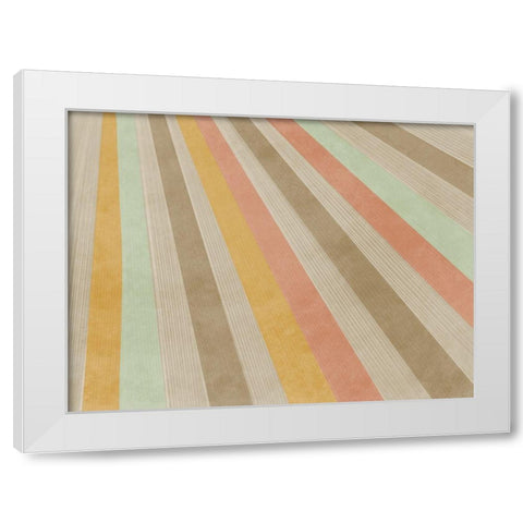 Rippled Rays White Modern Wood Framed Art Print by Prime, Marcus