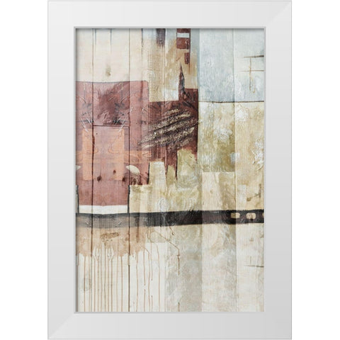 Aztec Boards White Modern Wood Framed Art Print by Prime, Marcus