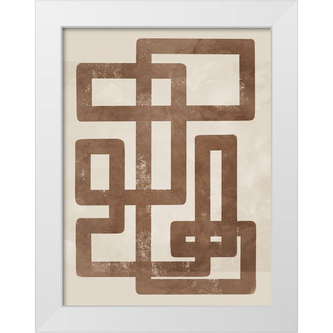 Happy Natural Sequence 1 White Modern Wood Framed Art Print by Prime, Marcus