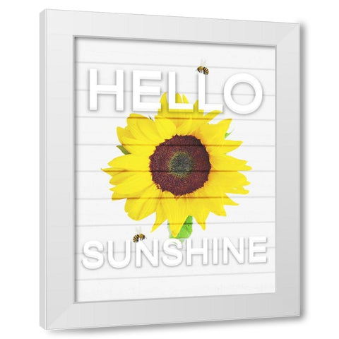 Hello Sunsine 1 White Modern Wood Framed Art Print by Prime, Marcus
