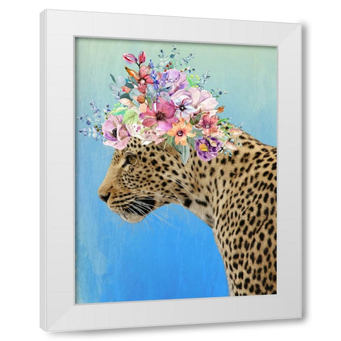 Leopard Beauty White Modern Wood Framed Art Print by Prime, Marcus