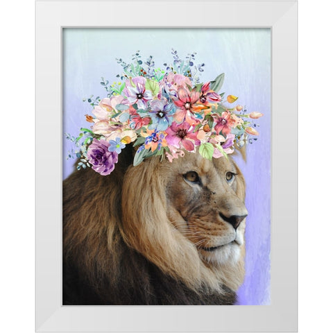 Beautiful King White Modern Wood Framed Art Print by Prime, Marcus