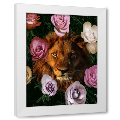 Peeking Through Floral White Modern Wood Framed Art Print by Prime, Marcus