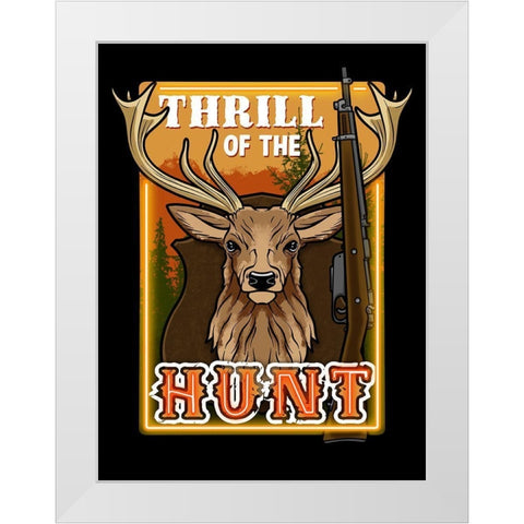 Thrilling Hunt 1 White Modern Wood Framed Art Print by Prime, Marcus