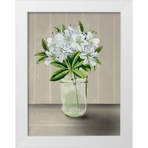Lovely Bouquet 3 White Modern Wood Framed Art Print by Prime, Marcus