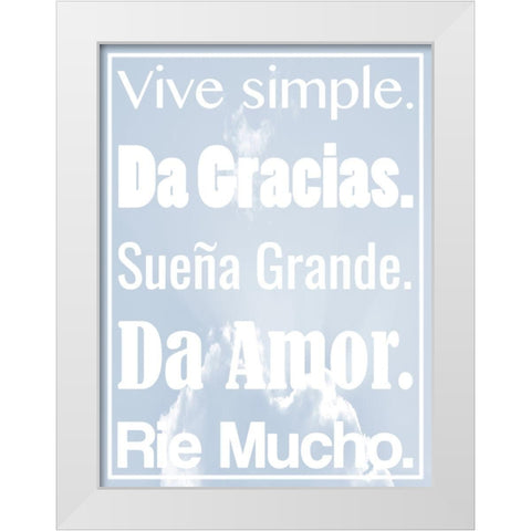 Vive Simple 2 White Modern Wood Framed Art Print by Prime, Marcus
