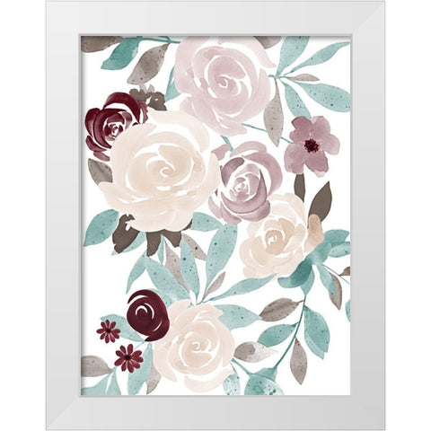 Floral Fall 1 White Modern Wood Framed Art Print by Prime, Marcus