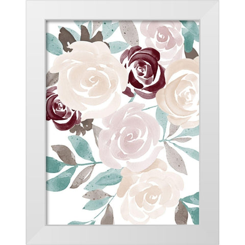 Floral Fall 2 White Modern Wood Framed Art Print by Prime, Marcus