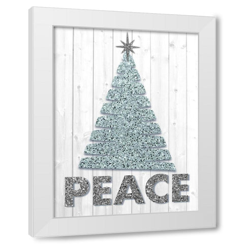 Christmas Peace White Modern Wood Framed Art Print by Prime, Marcus
