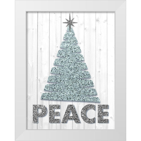 Christmas Peace White Modern Wood Framed Art Print by Prime, Marcus