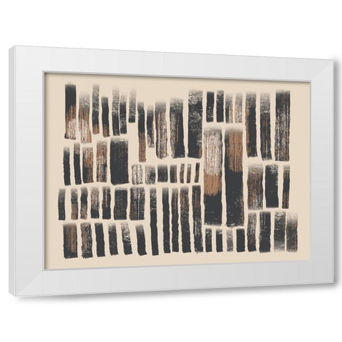 Natural Divided Lines White Modern Wood Framed Art Print by Prime, Marcus