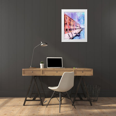 Colorful Riverfront White Modern Wood Framed Art Print by Prime, Marcus