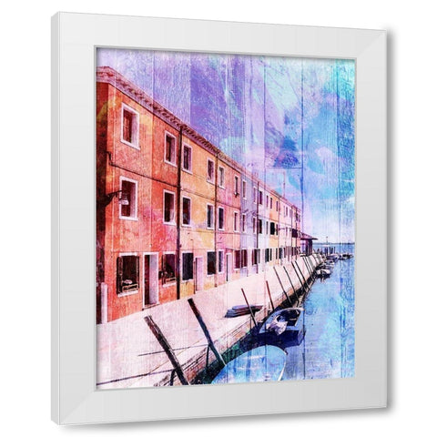 Colorful Riverfront White Modern Wood Framed Art Print by Prime, Marcus