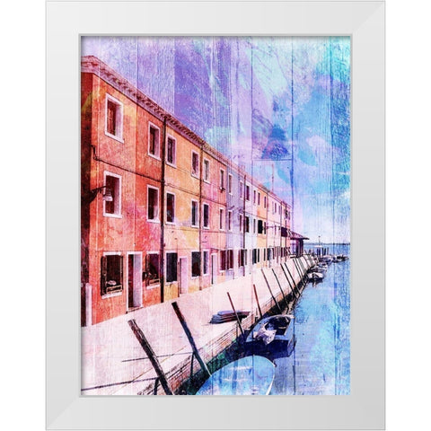 Colorful Riverfront White Modern Wood Framed Art Print by Prime, Marcus